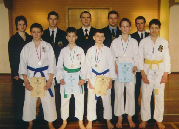 12 - 13 m. prizininkai V. GriÅ¡ka, E. Povylius, M. PÄ—teraitis, G. Marazas, T. Malinauskas